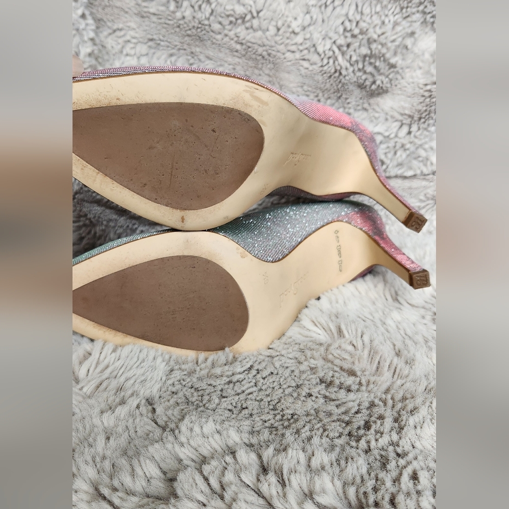 Paul Green Designer Iridescent Silver Heels - uk Size 6.5, us size 9 Worn 1 Time - Picture 11 of 13